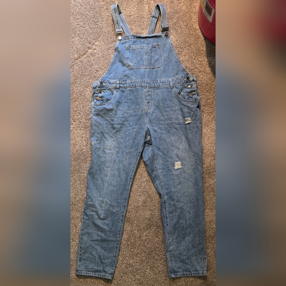 City Chic Light Blue Denim Overalls